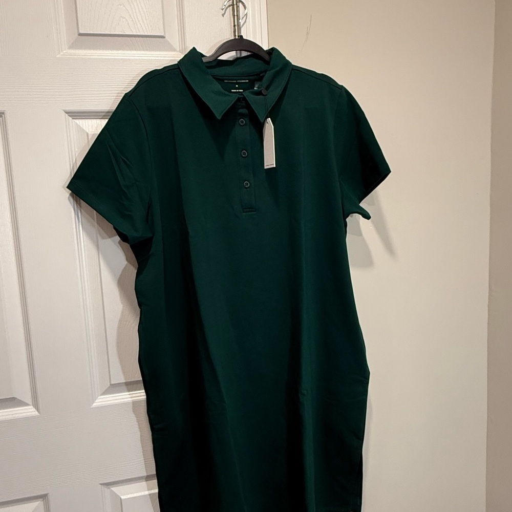 Universal Standard Varsity
French Terry Polo Dress in Botanic Sz M ( 18-20 ) - Picture 4 of 11